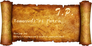 Temesvári Petra névjegykártya