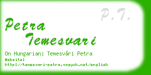petra temesvari business card