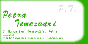 petra temesvari business card